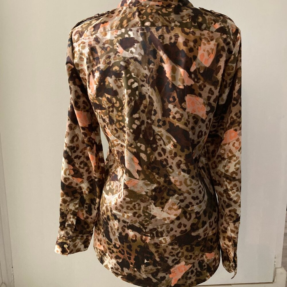 Calvin Klein Blouse S | Abstract Animal Print | Classy & Chic - Picture 4 of 12